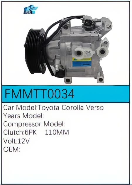 PartzBiz CE: -สำหรับคอมเพรสเซอร์ Toyota - FMMTT0034 PartzBiz CE: -สำหรับคอมเพรสเซอร์ Toyota - FMMTT0034