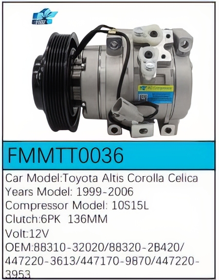 PartzBiz CE: -Compressor for Toyota - FMMTT0036 PartzBiz CE: -Compressor for Toyota - FMMTT0036