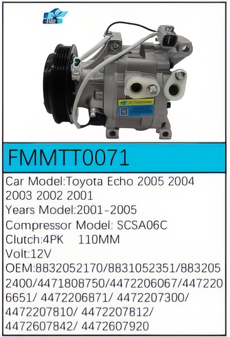 PartzBiz CE: -สำหรับคอมเพรสเซอร์ Toyota - FMMTT0071 PartzBiz CE: -สำหรับคอมเพรสเซอร์ Toyota - FMMTT0071