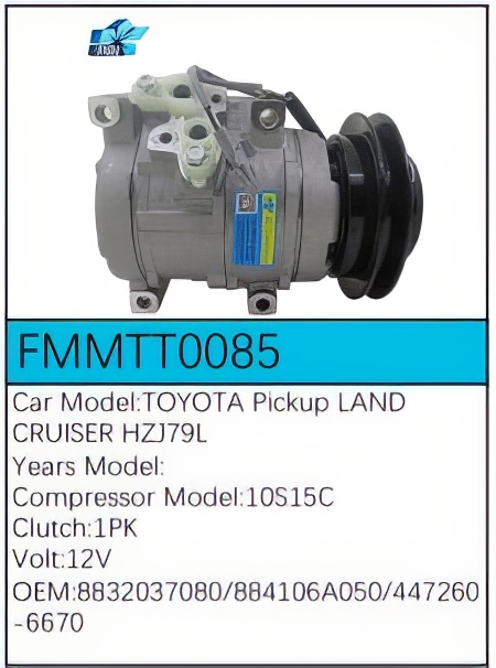 PartzBiz CE: -Compressor for Toyota - FMMTT0085 PartzBiz CE: -Compressor for Toyota - FMMTT0085