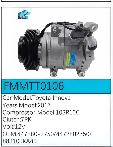 PartzBiz CE: -สำหรับคอมเพรสเซอร์ Toyota - FMMTT0106 PartzBiz CE: -สำหรับคอมเพรสเซอร์ Toyota - FMMTT0106