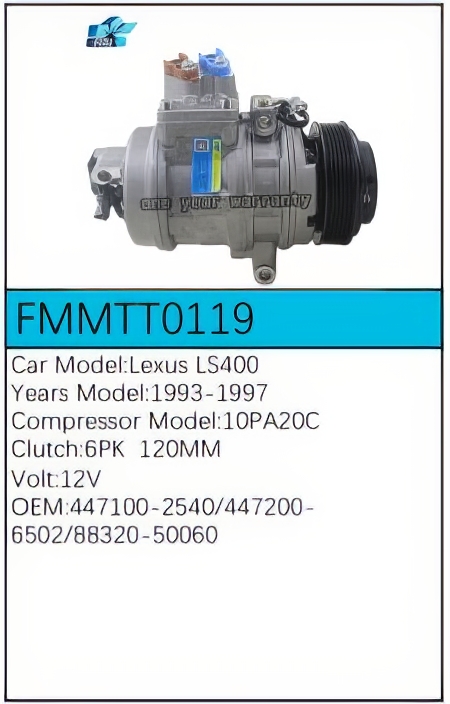 PartzBiz CE: -Compressor for Toyota - FMMTT0119 PartzBiz CE: -Compressor for Toyota - FMMTT0119