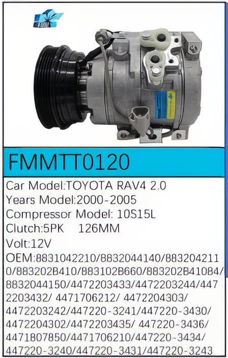 PartzBiz CE: -Compressor for Toyota - FMMTT0120 PartzBiz CE: -Compressor for Toyota - FMMTT0120