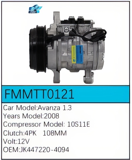PartzBiz CE: -สำหรับคอมเพรสเซอร์ Toyota - FMMTT0121 PartzBiz CE: -สำหรับคอมเพรสเซอร์ Toyota - FMMTT0121