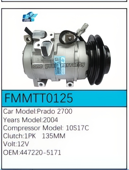 PartzBiz CE: -Compressor for Toyota - FMMTT0125 PartzBiz CE: -Compressor for Toyota - FMMTT0125