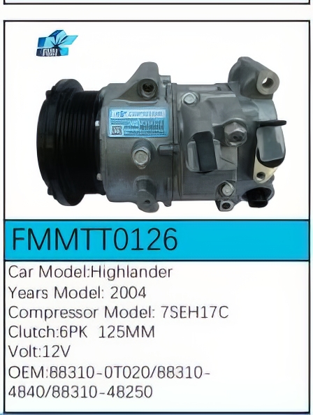 PartzBiz CE: -สำหรับคอมเพรสเซอร์ Toyota - FMMTT0126 PartzBiz CE: -สำหรับคอมเพรสเซอร์ Toyota - FMMTT0126