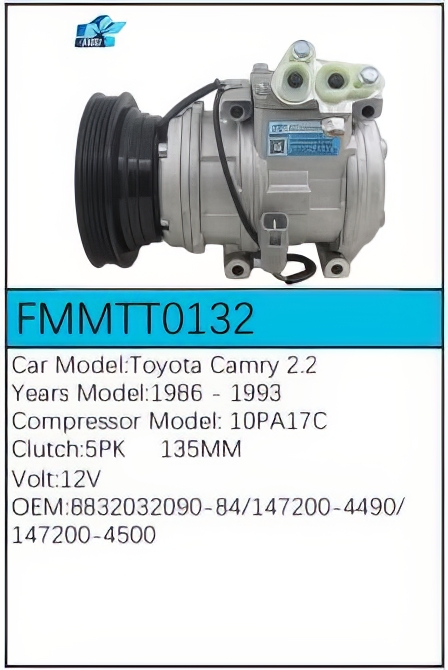 PartzBiz CE: -Compressor for Toyota - FMMTT0132 PartzBiz CE: -Compressor for Toyota - FMMTT0132
