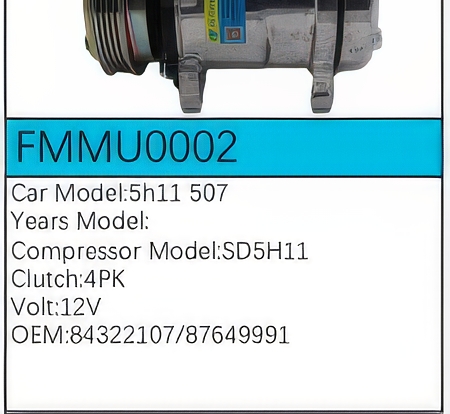 PartzBiz CE: -Compressor FMMU0002 PartzBiz CE: -Compressor FMMU0002