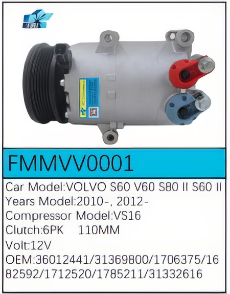 PartzBiz CE: -สำหรับคอมเพรสเซอร์ Volvo - FMMVV0001 PartzBiz CE: -สำหรับคอมเพรสเซอร์ Volvo - FMMVV0001
