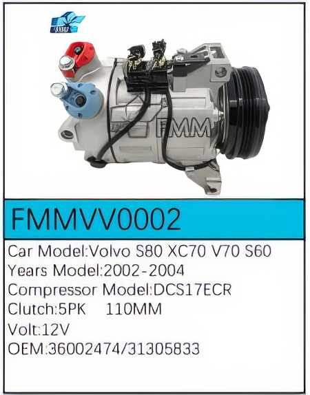 PartzBiz CE: -Compressor for Volvo - FMMVV0002 PartzBiz CE: -Compressor for Volvo - FMMVV0002