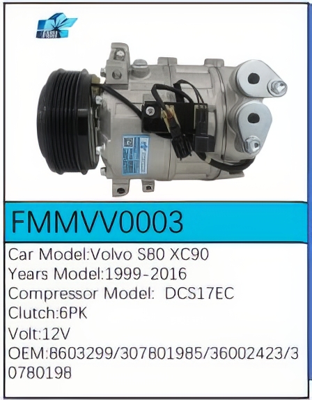 PartzBiz CE: -สำหรับคอมเพรสเซอร์ Volvo - FMMVV0003 PartzBiz CE: -สำหรับคอมเพรสเซอร์ Volvo - FMMVV0003