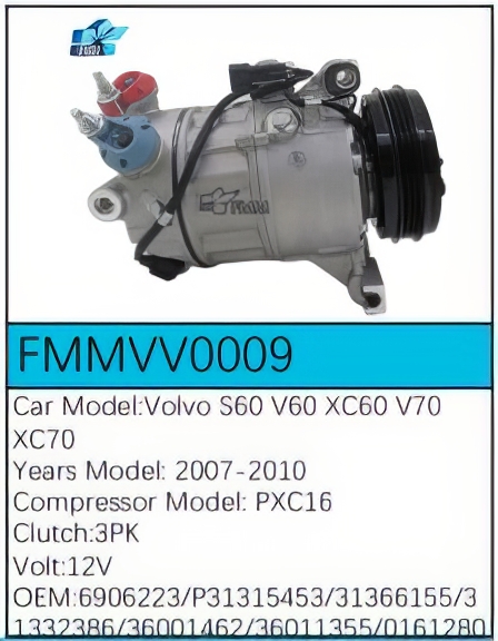 PartzBiz CE: -สำหรับคอมเพรสเซอร์ Volvo - FMMVV0009 PartzBiz CE: -สำหรับคอมเพรสเซอร์ Volvo - FMMVV0009
