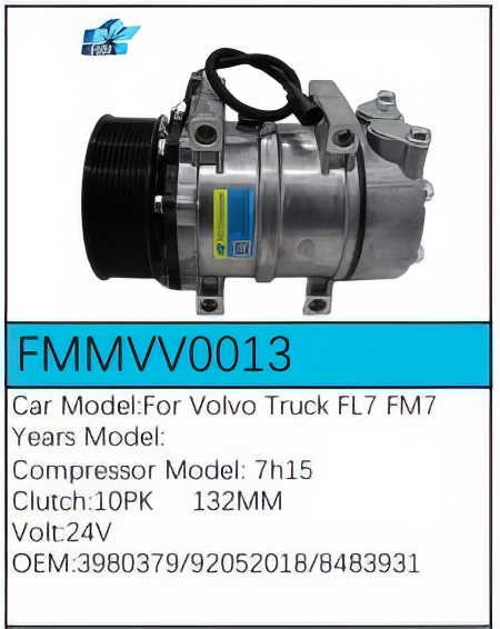 PartzBiz CE: -Compressor for Volvo - FMMVV0013 PartzBiz CE: -Compressor for Volvo - FMMVV0013
