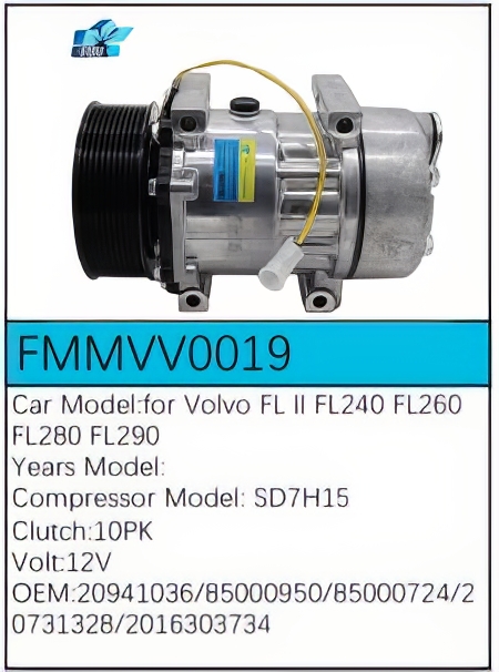 PartzBiz CE: -สำหรับคอมเพรสเซอร์ Volvo - FMMVV0019 PartzBiz CE: -สำหรับคอมเพรสเซอร์ Volvo - FMMVV0019
