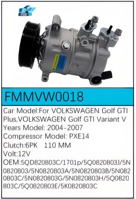 PartzBiz CE: -สำหรับคอมเพรสเซอร์ Volkswagen - FMMVW0018 PartzBiz CE: -สำหรับคอมเพรสเซอร์ Volkswagen - FMMVW0018