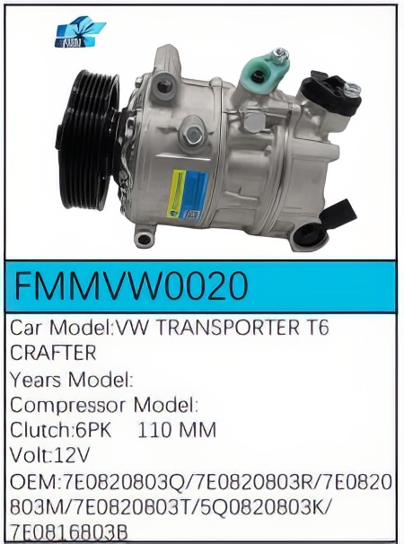PartzBiz CE: -Compressor for Volkswagen - FMMVW0020 PartzBiz CE: -Compressor for Volkswagen - FMMVW0020