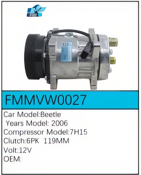 PartzBiz CE: -Compressor for Volkswagen - FMMVW0027 PartzBiz CE: -Compressor for Volkswagen - FMMVW0027